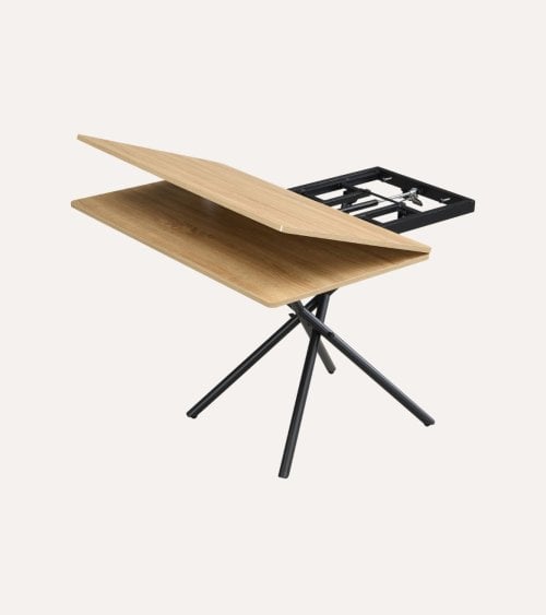 Mesa de Centro Katy Elevable y Extensible Tipo Libro de Melamina