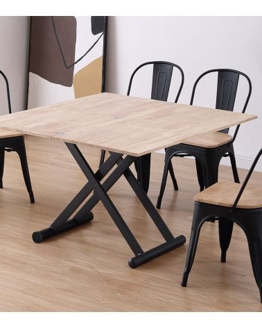 Mesa de Centro o Comedor Natural Elevable y Extensible