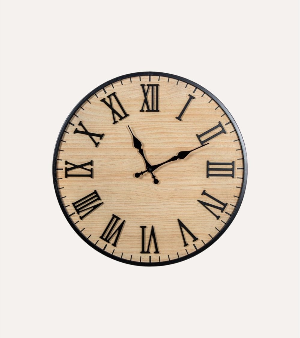 Reloj de Pared Números Romanos de Metal