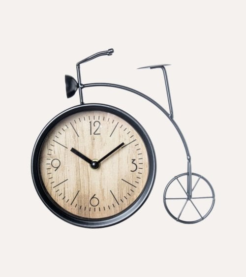 Reloj de Sobremesa Bicicleta Vintage de Metal
