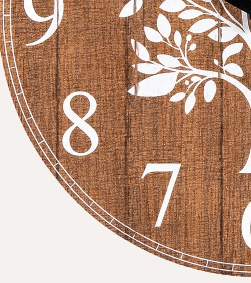 Reloj de Pared Arbolo Estilo Desgastado de Madera