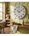 Reloj de Pared Vintage Francés de Madera