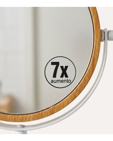 Espejo de Mesa Extensible con 2 Caras con Aumento de Metal