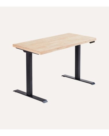 Escritorio Stand con Elevación Eléctrica de Madera de Roble