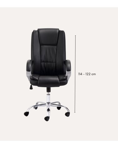Silla de Oficina Atlas de Símil Piel