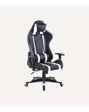 Silla de Oficina Gamer Racing Pro de Polipiel con Cojín Lumbar y Cervical