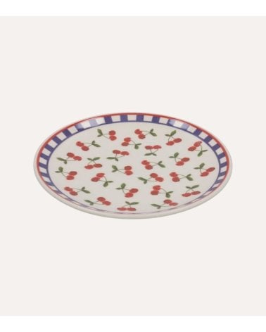 Plato de Postre Cerezas de Cerámica