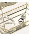 Espejo de Mesa Ondulado Con Bandeja de Metal