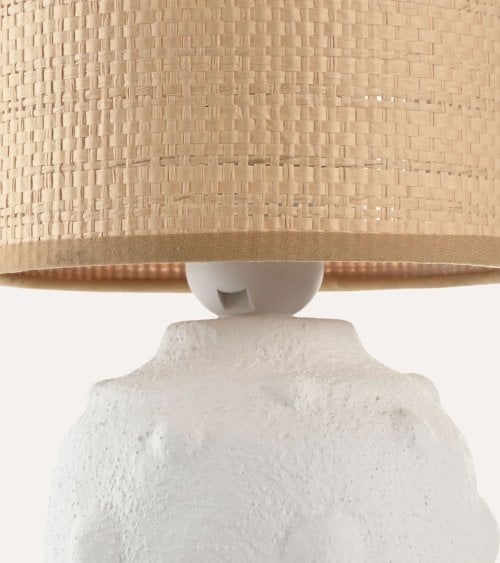 Lampara de Mesa Con forma de Luna Esférica de Cerámica
