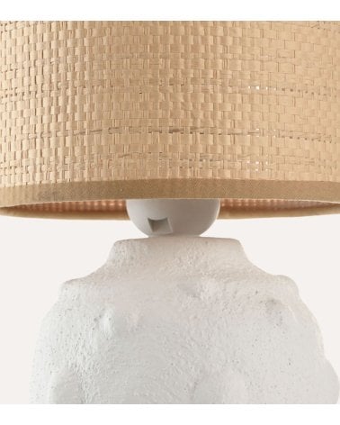 Lampara de Mesa Con forma de Luna Esférica de Cerámica