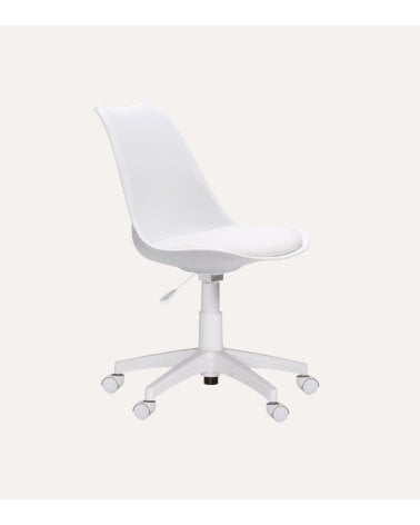 Silla de Oficina Lina Giratoria con Asiento de Polipiel