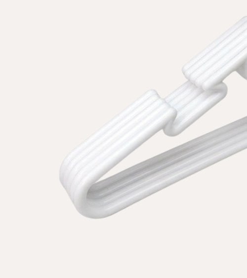 Set de 5 perchas con Endidura para Tirantes de Plástico