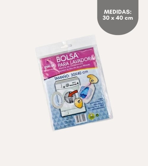 Bolsa para Lapanderia con Cremallera de Red Plástica