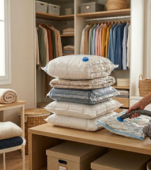Bolsa al Vacio para Ropa con Válvula de Plástico