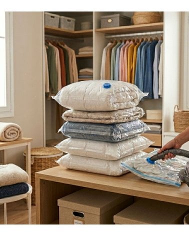 Bolsa al Vacio para Ropa con Válvula de Plástico