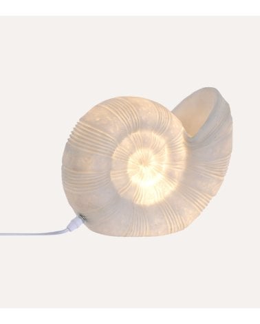 Lámpara de Mesa Caracola Espiral LED de Arenisca