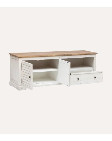 Mueble TV con Dos Puertas y Un Cajón Olbia de Acacia