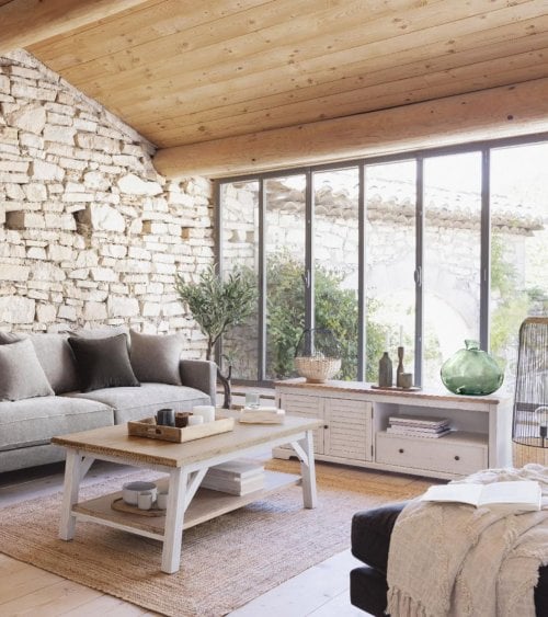 Mueble TV con Dos Puertas y Un Cajón Olbia de Acacia