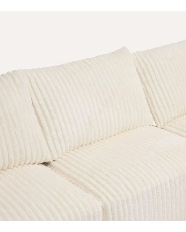 Sofá Chaise Longue Modular Solka de 3 Plazas de Espuma y Poliéster