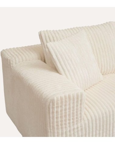 Sofá Chaise Longue Modular Solka de 3 Plazas de Espuma y Poliéster