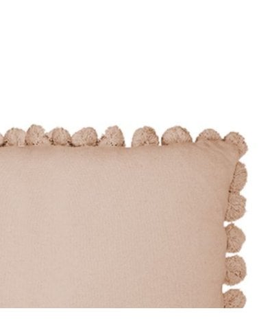 Cojín 50x30 Pompones Colorete