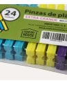 Set de 24 Pinzas Extragrandes de Plástico