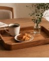 Bandeja Sea Side de Madera de Acacia con Asas de Acero Inoxidable