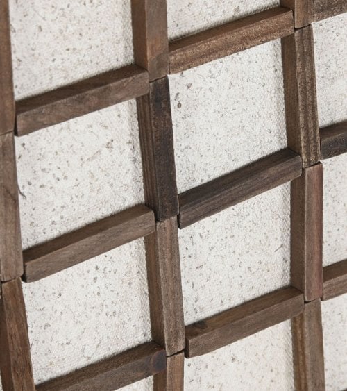 Cuadro con Diseño de Cuadricula Sea Side de Madera Reciclada de Pino