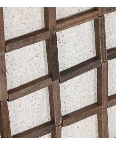 Cuadro con Diseño de Cuadricula Sea Side de Madera Reciclada de Pino