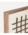 Cuadro con Diseño de Cuadricula Sea Side de Madera Reciclada de Pino