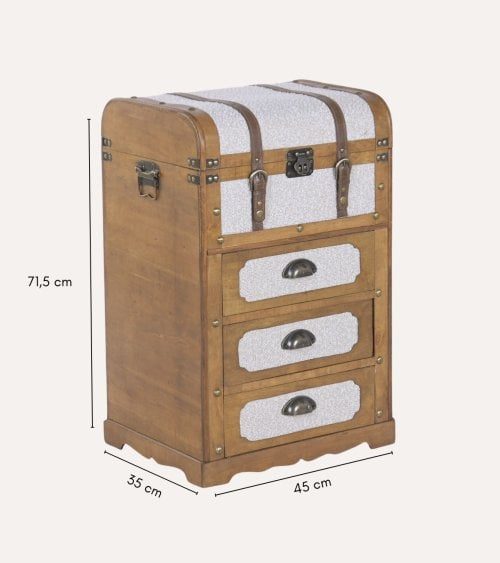 Cajonera con 4 Cajones Sea Side de Madera y Poliester