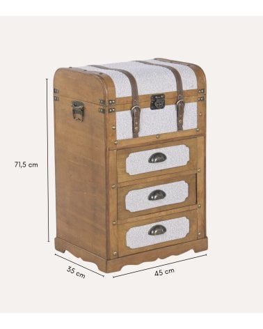 Cajonera con 4 Cajones Sea Side de Madera y Poliester