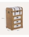 Cajonera con 4 Cajones Sea Side de Madera y Poliester