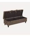Pie de Cama descalzador Estilo Vintage  de PU y MDF