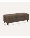 Pie de Cama descalzador Estilo Vintage  de PU y MDF