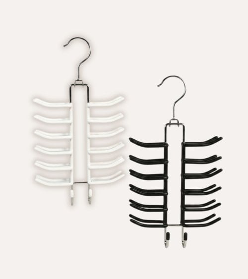 Percha para Corbatas de Metal y Silicona