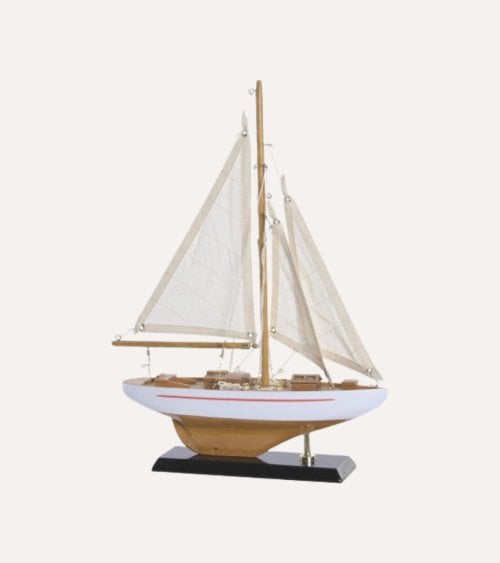 Figura de Barco Decorativa Sea Side de Madera