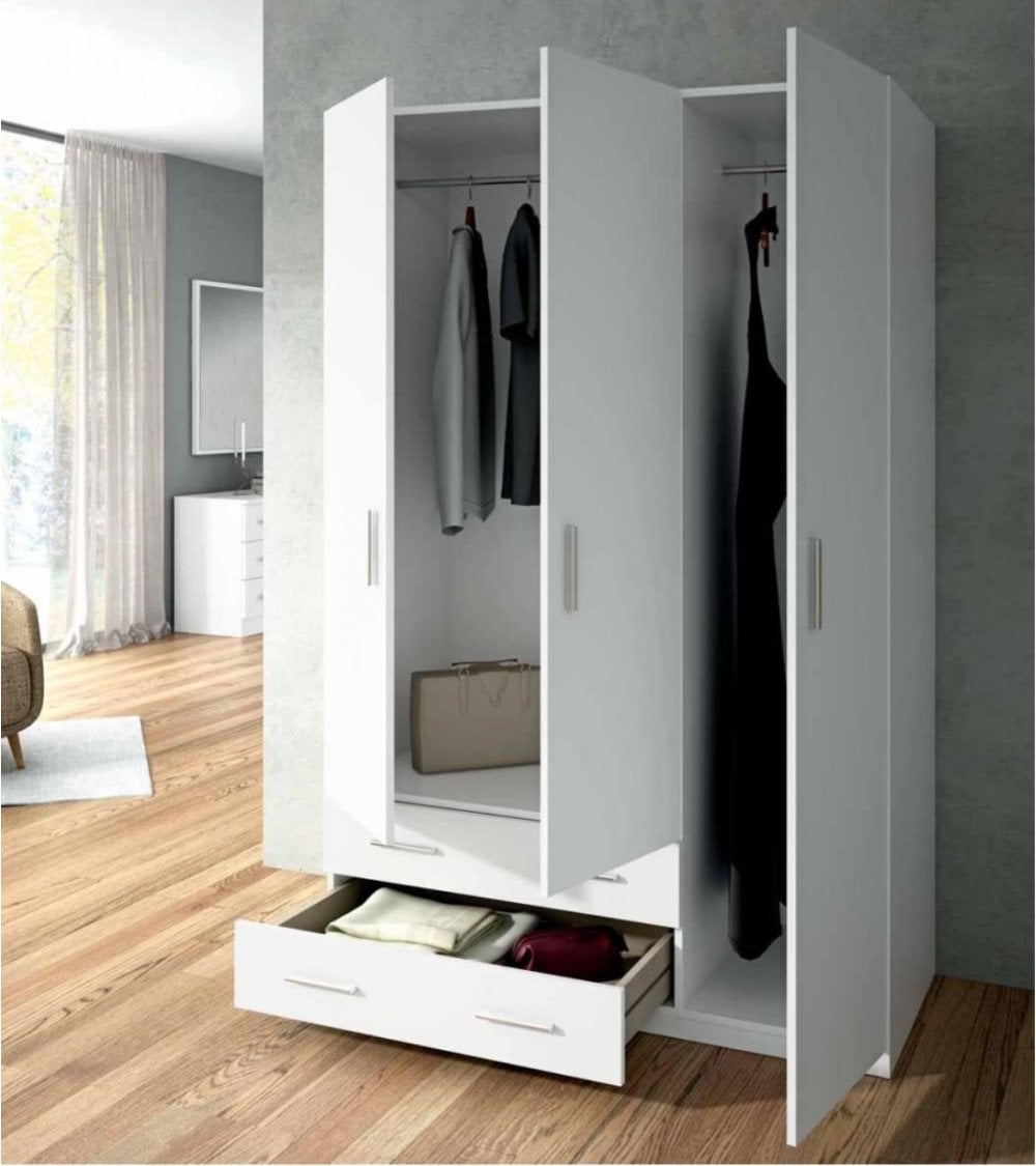 Armario de 3 Puertas y 2 Cajones Plus-1