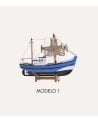 Barco Pesquero Figura Decorativa de Madera