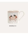 Taza Mug con Diseño de Peces de Porcelana