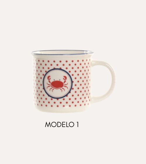 Taza Mug con Diseño Marino de Porcelana