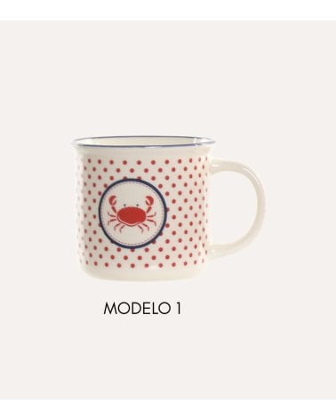 Taza Mug con Diseño Marino de Porcelana