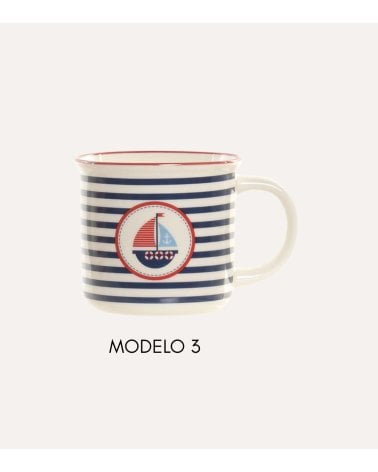 Taza Mug con Diseño Marino de Porcelana