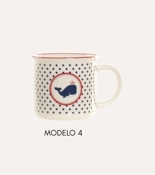 Taza Mug con Diseño Marino de Porcelana