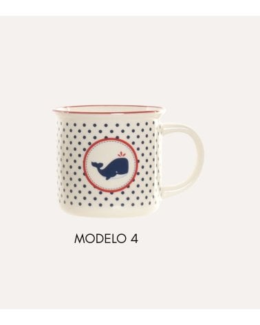 Taza Mug con Diseño Marino de Porcelana