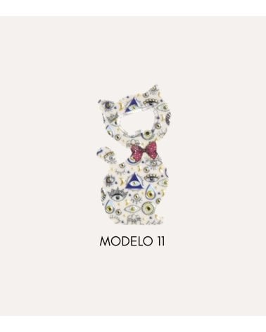 Imán con Abridor y Diseño de Gato Decorativo con Relieve de Resina y Metal