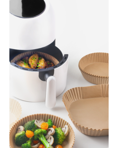 Bandeja Desechable para Freidora de Aire redonda 50 Unidades - Calidad Premium