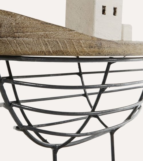 Figura de Barco Velero Decorativa de Madera de Pawlonia y Metal
