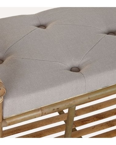 Pie de Cama Descalzador de Bambú y Algodón