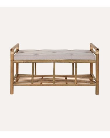 Pie de Cama Descalzador de Bambú y Algodón